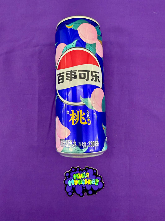 Pepsi White Peach Oolong Flavor Can