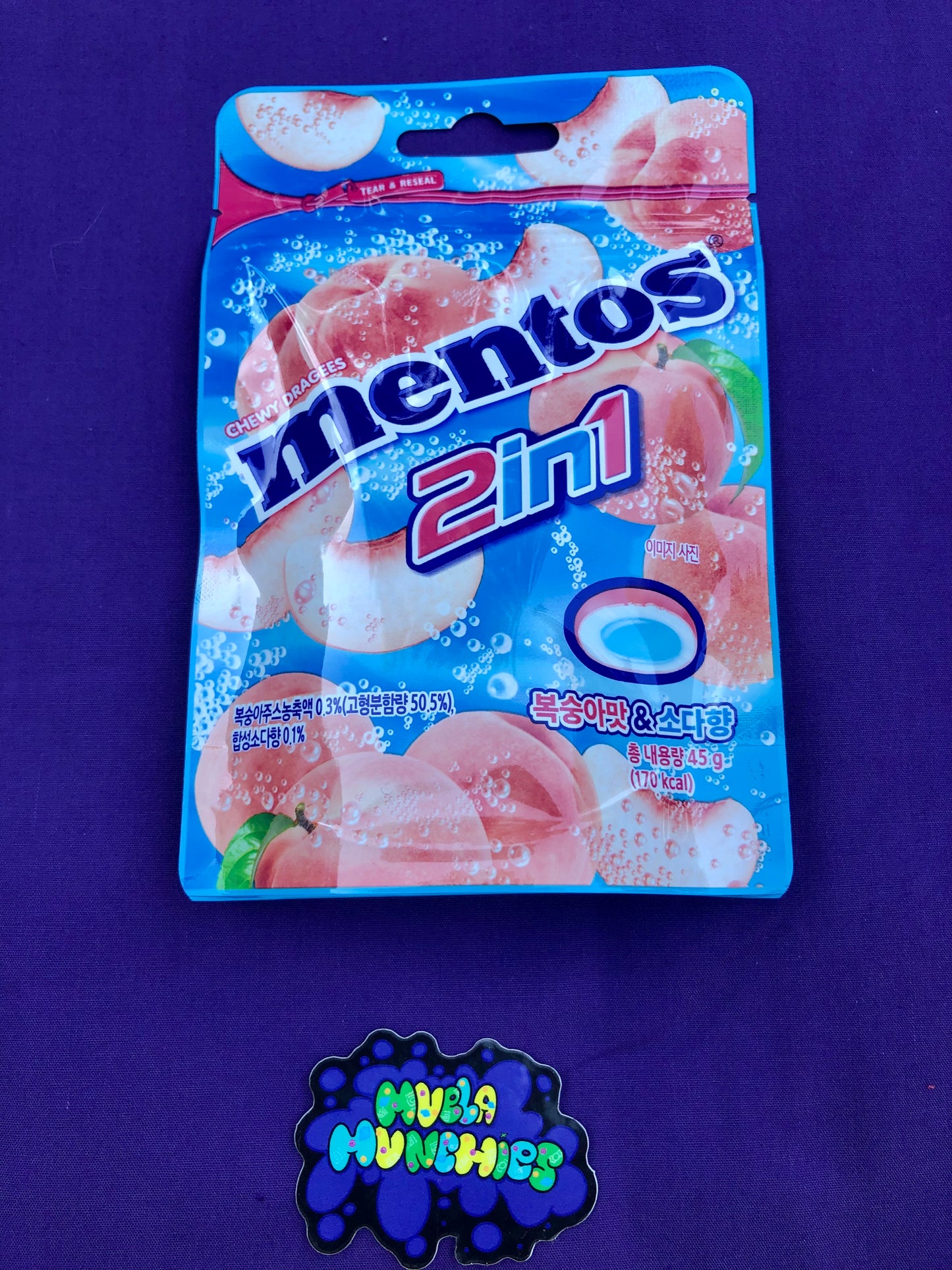 Mentos 2 in 1 Peach and Soda