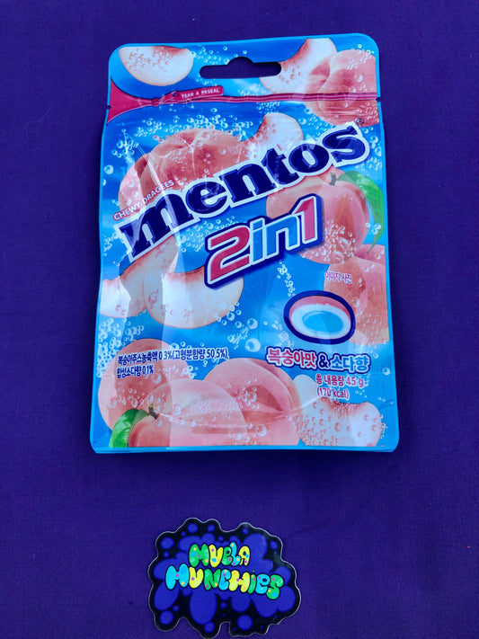 Mentos 2 in 1 Peach and Soda