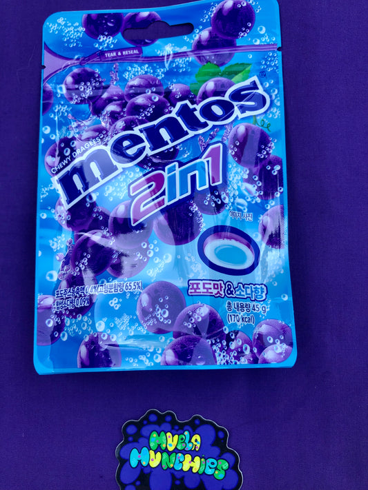 Mentos 2 in 1 Grape and Soda