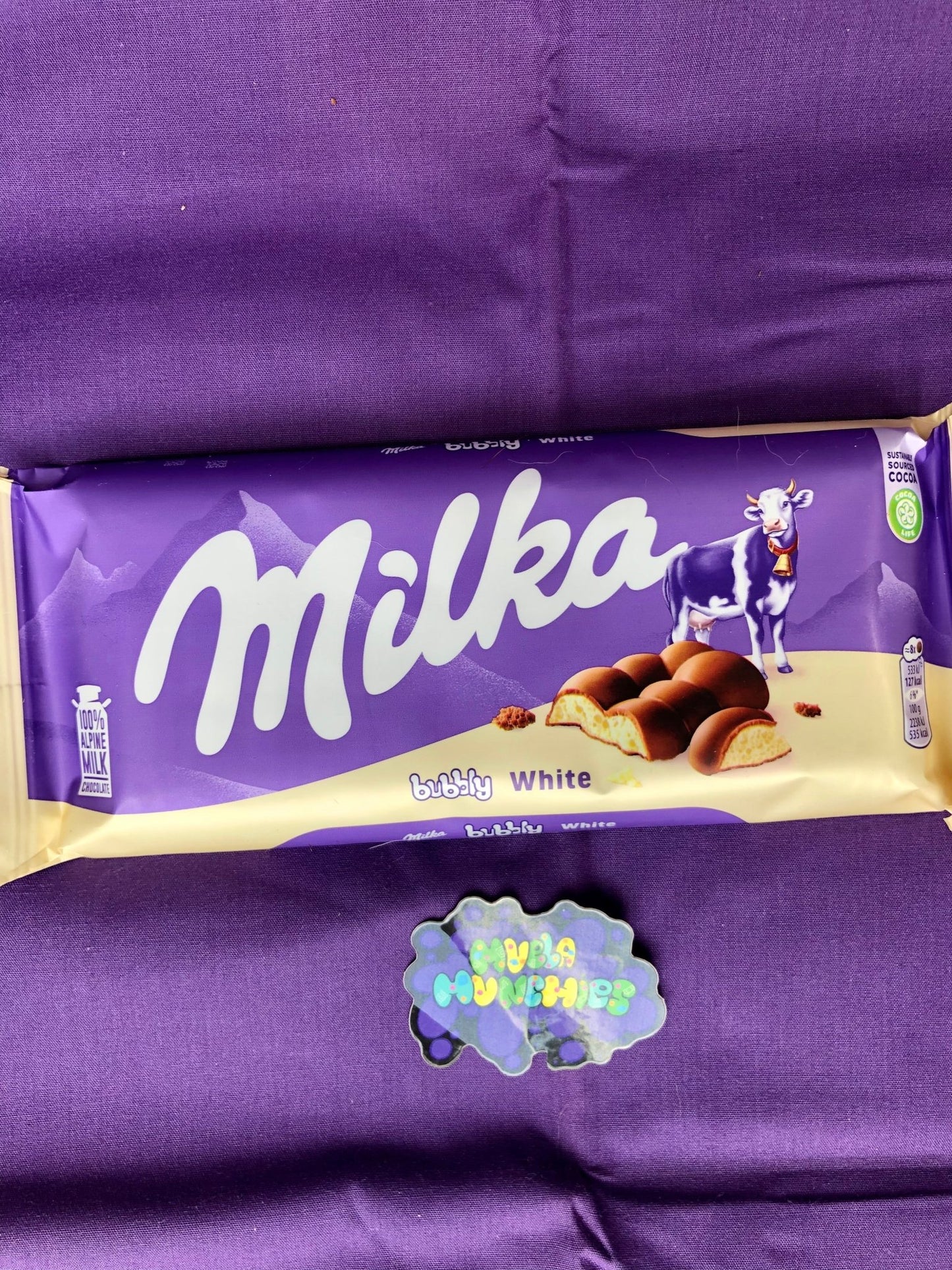 Milka Bubbly White Chocolate Bar - Muela Munchies